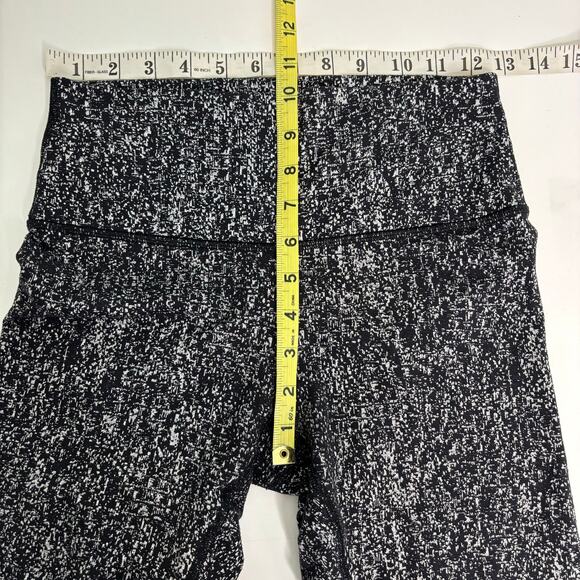 Lululemon Wunder Under High Rise Crop Define Black, White 6 - Picture 8 of 9